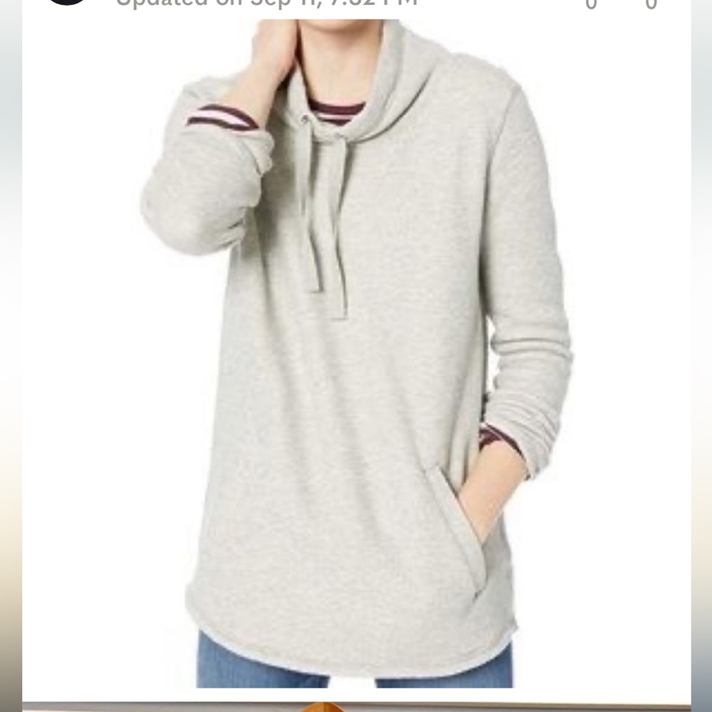 J. Crew Gray funnel neck sweatshirt gray